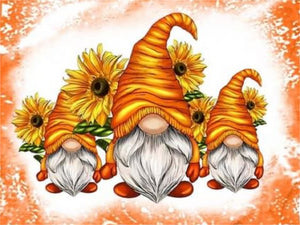 Sunflower Gnome 40*30CM Full Round Drill Diamond Painting