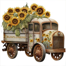 Load image into Gallery viewer, Sunflower Truck 30*30CM Full Round Drill Diamond Painting
