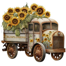 Load image into Gallery viewer, Sunflower Truck 30*30CM Full Round Drill Diamond Painting
