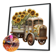 Load image into Gallery viewer, Sunflower Truck 30*30CM Full Round Drill Diamond Painting
