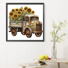 Load image into Gallery viewer, Sunflower Truck 30*30CM Full Round Drill Diamond Painting
