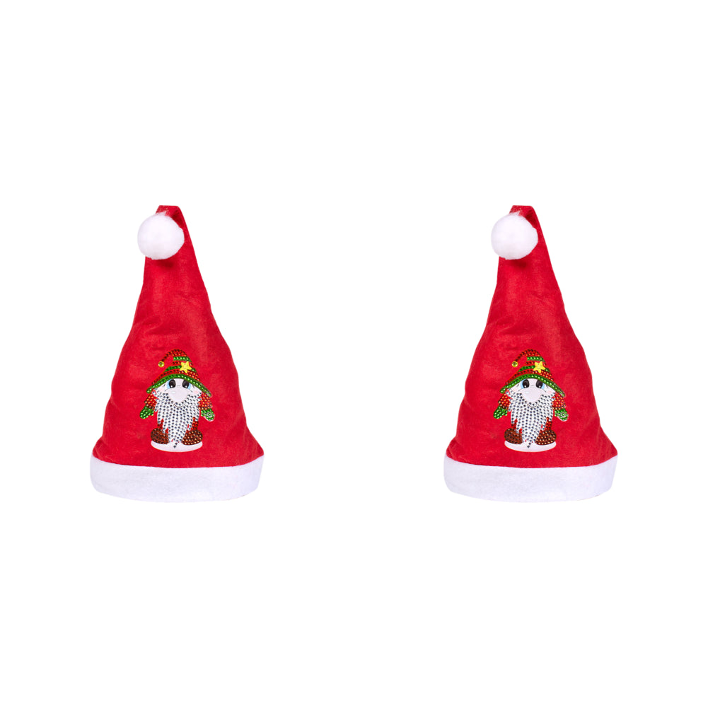 DIY Diamond Painting Christmas Hat Comfort Soft for Adults Unisex (Gnome #2)