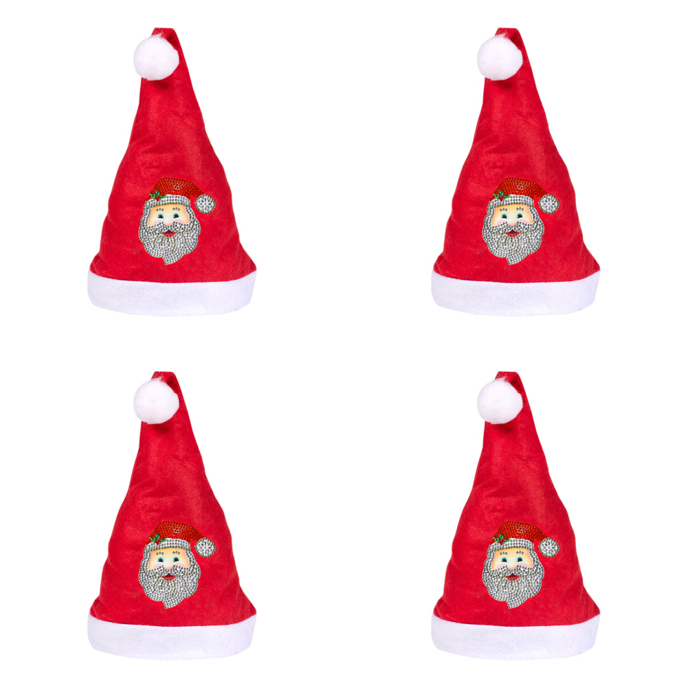 DIY Diamond Painting Christmas Hat Comfort Soft for Adults Unisex (Santa #6)