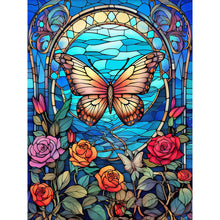 Load image into Gallery viewer, Butterfly And Rose 30*40CM Full Round Drill Diamond Painting
