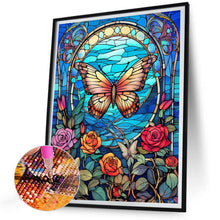 Load image into Gallery viewer, Butterfly And Rose 30*40CM Full Round Drill Diamond Painting
