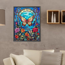 Load image into Gallery viewer, Butterfly And Rose 30*40CM Full Round Drill Diamond Painting
