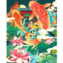 Load image into Gallery viewer, Fish Leaping Over The Dragon Gate 40*50CM Full Round Drill Diamond Painting
