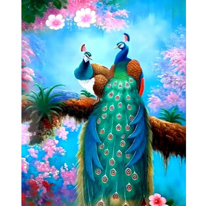 Peacock 40*50CM Full Round Drill Diamond Painting