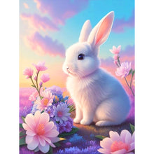 Load image into Gallery viewer, Flower And White Rabbit 30*40CM Full Round Drill Diamond Painting
