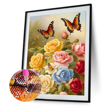 Load image into Gallery viewer, Flower And Butterfly Flower 30*40CM Full Round Drill Diamond Painting
