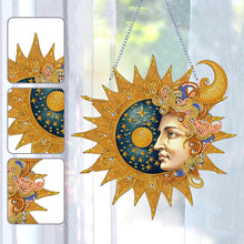 Load image into Gallery viewer, Acrylic Special Shape DIY Diamond Painting Ornaments (Stars Moon #1)
