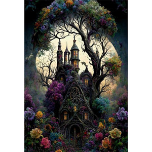 Full Moon Castle 50*70CM Full Round Drill Diamond Painting