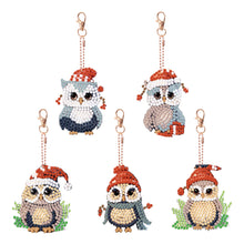 Load image into Gallery viewer, 5PCS Double Sided Full Drill Keyring Diamond Painting Keychain (Small Animal #2)
