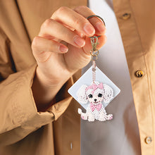 Load image into Gallery viewer, 5PCS Double Sided Full Drill Keyring Diamond Painting Keychain (Small Animal #3)
