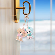 Load image into Gallery viewer, 5PCS Double Sided Full Drill Keyring Diamond Painting Keychain (Small Animal #3)
