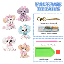 Load image into Gallery viewer, 5PCS Double Sided Full Drill Keyring Diamond Painting Keychain (Small Animal #3)
