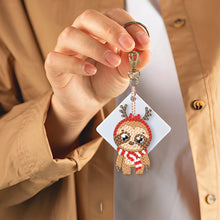 Load image into Gallery viewer, 6PCS Double Sided Full Drill Keyring Diamond Painting Keychain (Small Animal #4)
