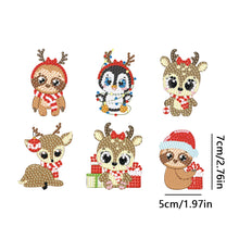 Load image into Gallery viewer, 6PCS Double Sided Full Drill Keyring Diamond Painting Keychain (Small Animal #4)
