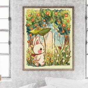 Rabbit Jungle Adventure 40*50CM Full Round Drill Diamond Painting