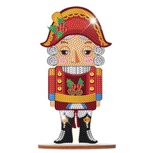 Load image into Gallery viewer, Wooden Crystal Painting Desktop Kit Diamond Art Table Decor (Xmas Nutcracker #1)

