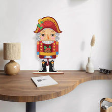 Load image into Gallery viewer, Wooden Crystal Painting Desktop Kit Diamond Art Table Decor (Xmas Nutcracker #1)
