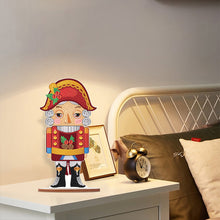 Load image into Gallery viewer, Wooden Crystal Painting Desktop Kit Diamond Art Table Decor (Xmas Nutcracker #1)
