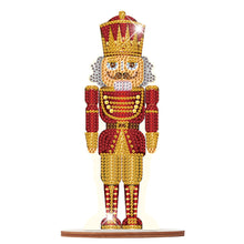 Load image into Gallery viewer, Wooden Crystal Painting Desktop Kit Diamond Art Table Decor (Xmas Nutcracker #2)
