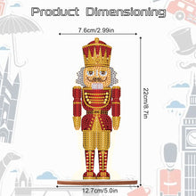 Load image into Gallery viewer, Wooden Crystal Painting Desktop Kit Diamond Art Table Decor (Xmas Nutcracker #2)
