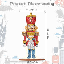 Load image into Gallery viewer, Wooden Crystal Painting Desktop Kit Diamond Art Table Decor (Xmas Nutcracker #6)
