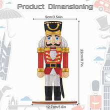 Load image into Gallery viewer, Wooden Crystal Painting Desktop Kit Diamond Art Table Decor (Xmas Nutcracker #7)
