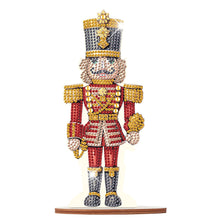 Load image into Gallery viewer, Wooden Crystal Painting Desktop Kit Diamond Art Table Decor (Xmas Nutcracker #8)
