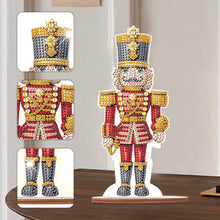 Load image into Gallery viewer, Wooden Crystal Painting Desktop Kit Diamond Art Table Decor (Xmas Nutcracker #8)
