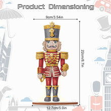 Load image into Gallery viewer, Wooden Crystal Painting Desktop Kit Diamond Art Table Decor (Xmas Nutcracker #8)
