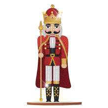 Load image into Gallery viewer, Wooden Crystal Painting Desktop Kit Diamond Art Table Decor (Xmas Nutcracker #9)
