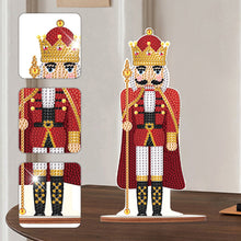 Load image into Gallery viewer, Wooden Crystal Painting Desktop Kit Diamond Art Table Decor (Xmas Nutcracker #9)
