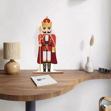 Load image into Gallery viewer, Wooden Crystal Painting Desktop Kit Diamond Art Table Decor (Xmas Nutcracker #9)
