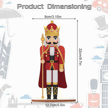Load image into Gallery viewer, Wooden Crystal Painting Desktop Kit Diamond Art Table Decor (Xmas Nutcracker #9)
