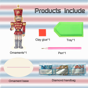 Wooden Crystal Painting Desktop Kit Diamond Art Table Decor(Xmas Nutcracker #10)