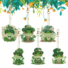 Load image into Gallery viewer, 6PCS Double Sided Special Shape Diamond Painting Keychain (Cute Frog)
