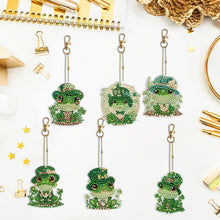 Load image into Gallery viewer, 6PCS Double Sided Special Shape Diamond Painting Keychain (Cute Frog)
