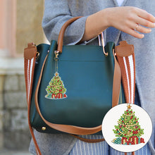 Load image into Gallery viewer, 6PCS Double Sided Special Shape Diamond Painting Keychain (Christmas Tree)
