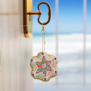 6PCS Double Sided Special Shape Diamond Painting Keychain (Christmas Cracker)