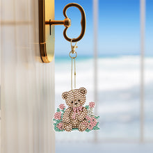 Load image into Gallery viewer, 6PCS Double Sided Special Shape Diamond Painting Keychain (Cute Bear #9)
