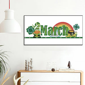 Goblin Calendar 40*20CM Partial Special Shaped Drill Diamond Painting