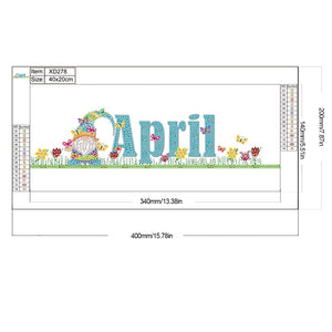 Goblin Calendar 40*20CM Partial Special Shaped Drill Diamond Painting