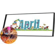 Load image into Gallery viewer, Goblin Calendar 40*20CM Partial Special Shaped Drill Diamond Painting
