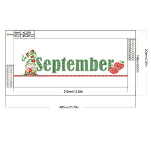 Goblin Calendar 40*20CM Partial Special Shaped Drill Diamond Painting