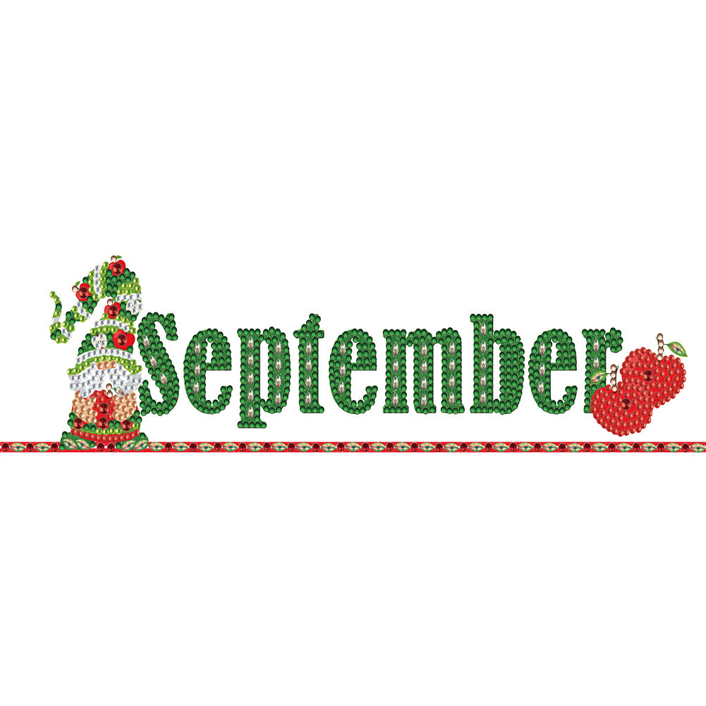Goblin Calendar 40*20CM Partial Special Shaped Drill Diamond Painting