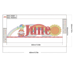 Goblin Calendar 40*20CM Partial Special Shaped Drill Diamond Painting