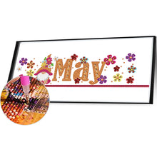 Load image into Gallery viewer, Goblin Calendar 40*20CM Partial Special Shaped Drill Diamond Painting
